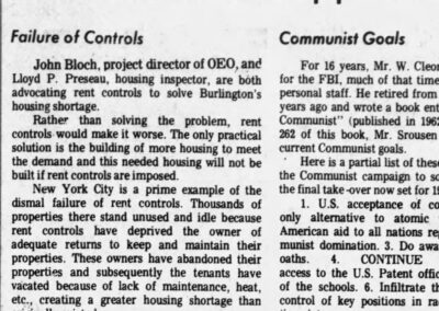 OpEd: Rent control opposed - failure of controls - communist goals