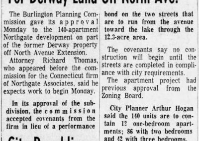 "Planners OK Apartment Project for Derway Land off North Ave